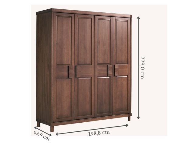 armario 4 pts capuccino medidas