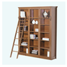 estante 3 corpos com escada amendoa
