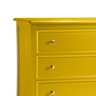 comoda amarela madeira macica amarelo detalhes