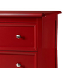 comoda 3 gavetas vermelho detalhes