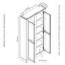 medida estante 2 corpos com portas